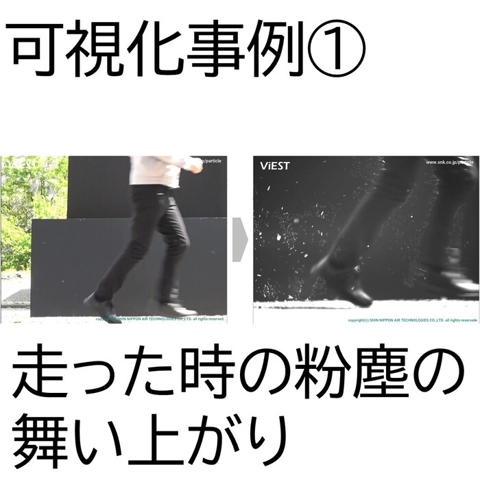 クリーンルームにおける微粒子可視化撮影の画像4